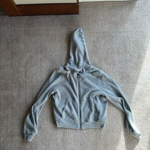 Gray TNA Zip-Up Hoodie
